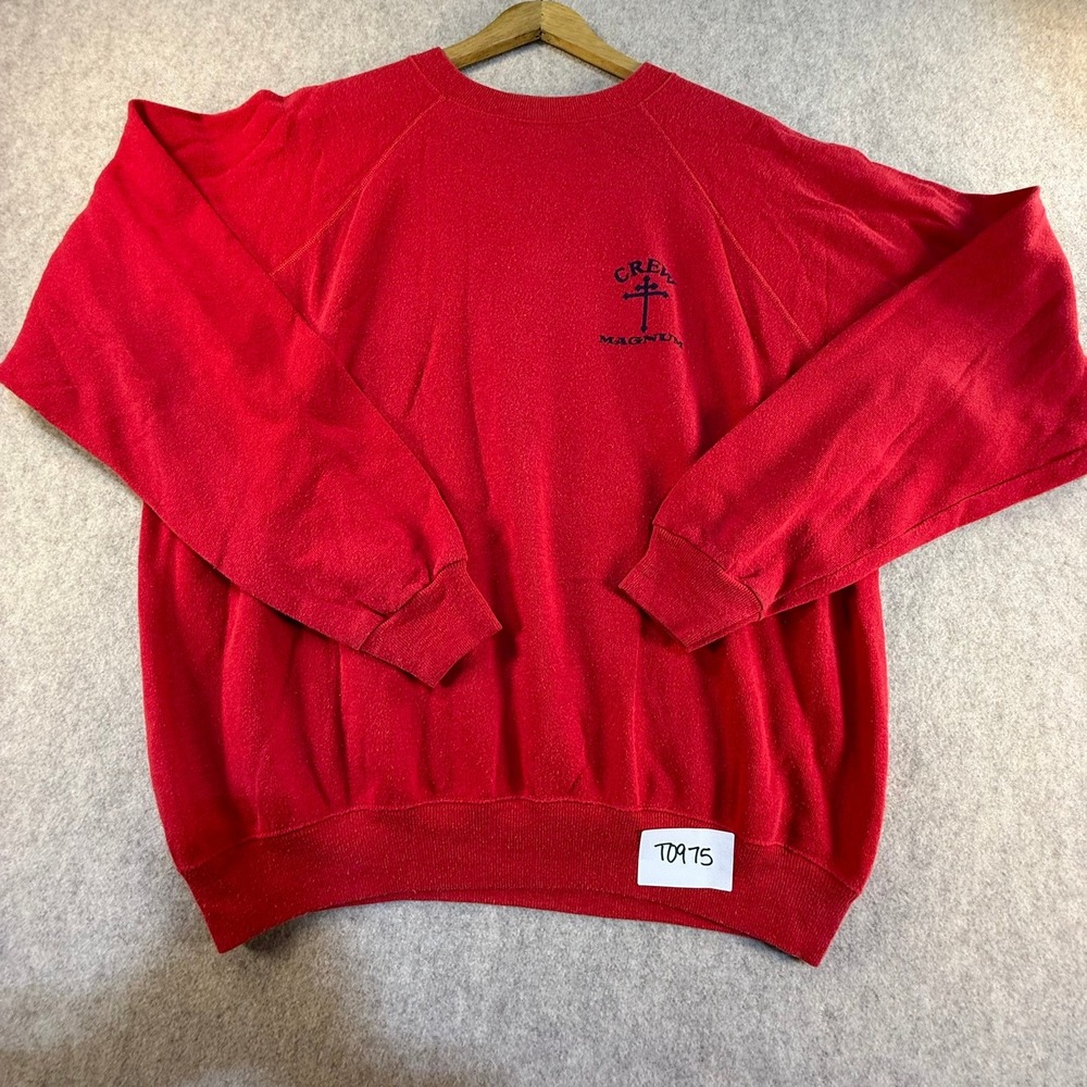 Vintage Hanes Magnum Hawaii 87 Crew Sweatshirt Men XL Red Dragon Graphic 80s USA